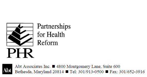 Partnership for Health Reform